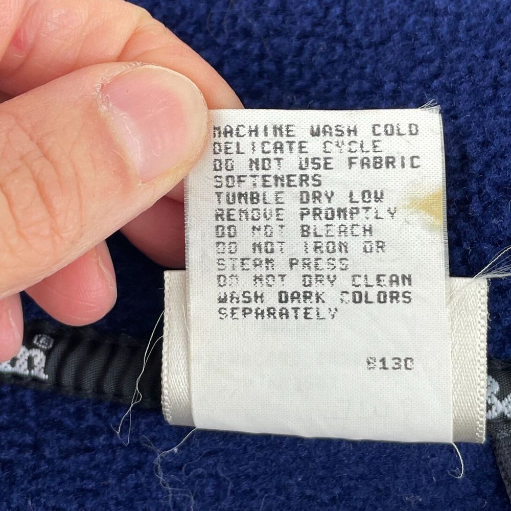 Vintage LL Bean Mountain Deep Pile Fleece Jacket Blue Men XL Full Zip 90's Logo‎ - Picture 12 of 12